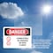 Signmission Combustible No Smoking Or Open Flames Danger Sign, Vinyl Decal, 14in W x 10in L, 2PK OS-2PACK-DS-D-1014-L-1073 - alternate 6